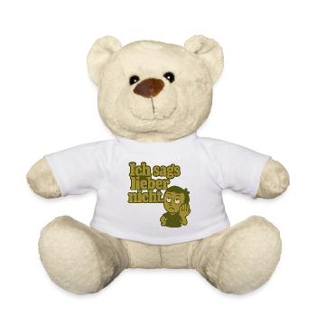 Ich sags lieber nicht Cartoon - Teddy - Weiß - Vorne