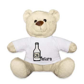 Matura 2026 - Party Bottle - Teddy Bear - white - Front