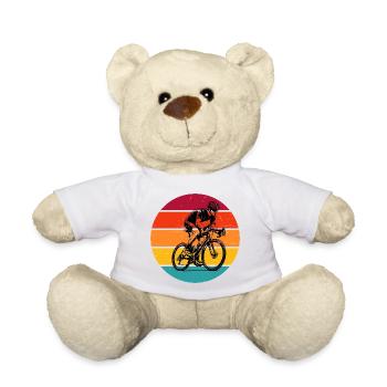 Motif vélo de route pour les vrais passionnés - Nounours - blanc - Devant