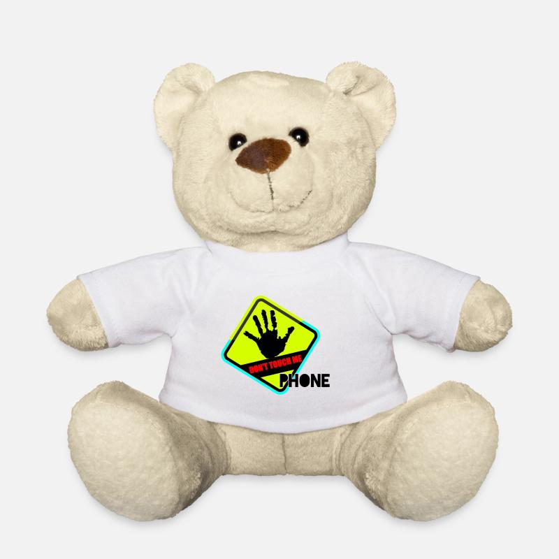 Hand weg! Kein Handy-Touch - Teddy - Weiß