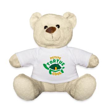 Cool Little Turtle - Teddy Bear - white - Front