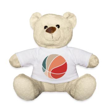Farbgeblockte Sphärenabstraktion - Teddy - Weiß - Vorne
