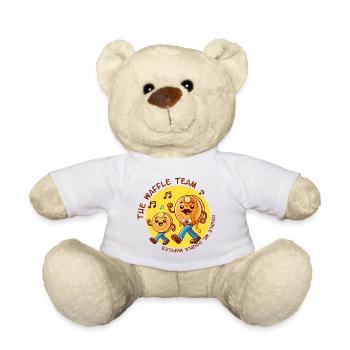 Team Waffle - Teddy Bear - white - Front