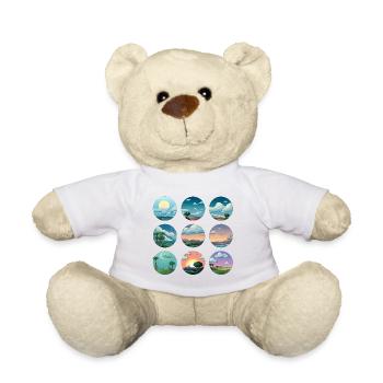 Circular landscapes of the sun - Teddy Bear - white - Front