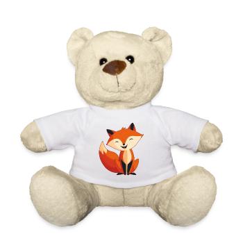 Bezaubernder kleiner Fuchs, süßes Kind-Illustration - Teddy - Weiß - Vorne