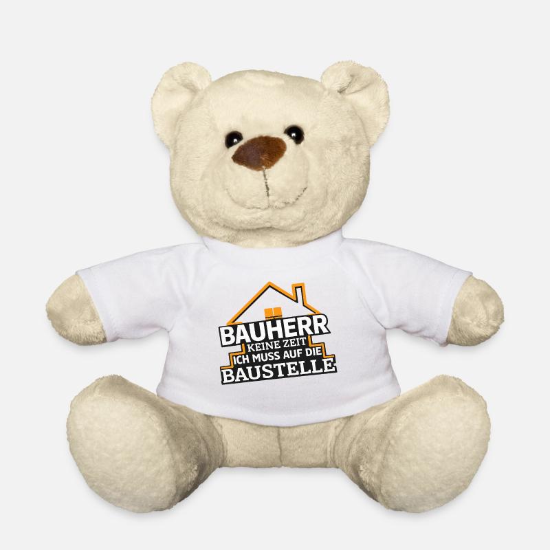 Bauherren Spruch  - Teddy - Weiß
