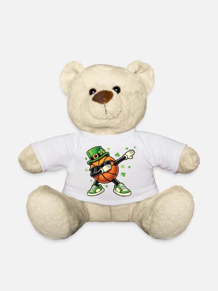 Basketball-Leprechaun St. Patrick's St. Paddys - Teddy - Weiß