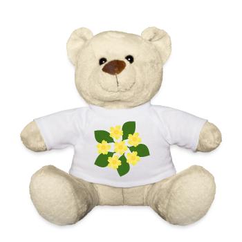 Februar Geburtstag Blüte Primeln Geburtstagsblume - Teddy - Weiß - Vorne