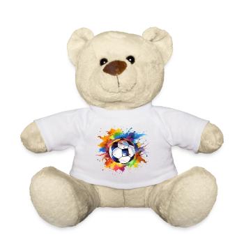 Fußball Ball Aquarell - Teddy - Weiß - Vorne
