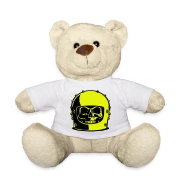 Skull Helmet Popart - Teddy Bear - white - Front