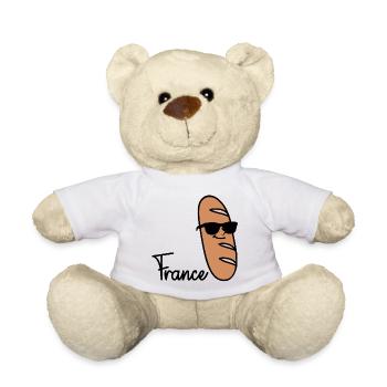 France Baguette - Teddy Bear - white - Front