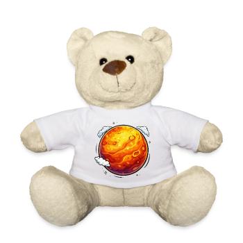 Planète néon martienne lumineuse - Nounours - blanc - Devant
