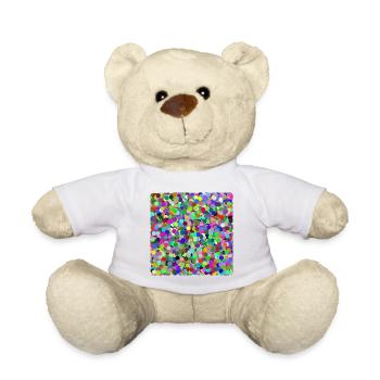 Colorful confetti circles - Teddy Bear - white - Front