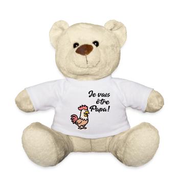 Hühner Papa Hühner - Teddy - Weiß - Vorne
