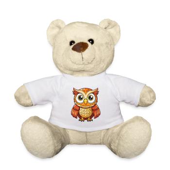 owl - Teddy Bear - white - Front