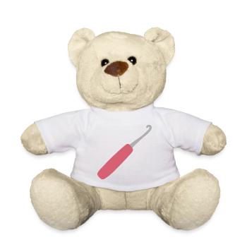 Art au crochet rose - Nounours - blanc - Devant