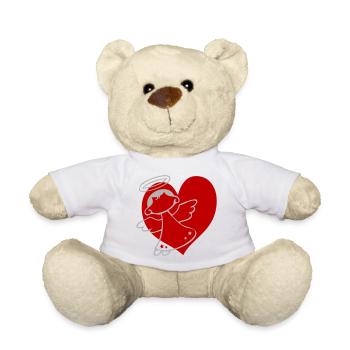 Guardian Angel Heart - Teddy Bear - white - Front