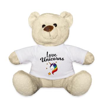 Regenbogen Einhorn Sternenzauber - Teddy - Weiß - Vorne