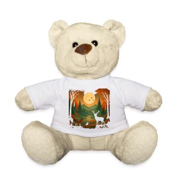 Mondlicht über dem Herbstwald - Teddy - Weiß - Vorne