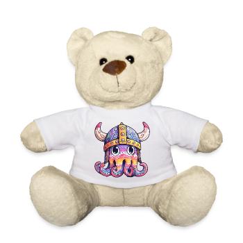 Casque de tentacule viking Couleur design - Nounours - blanc - Devant