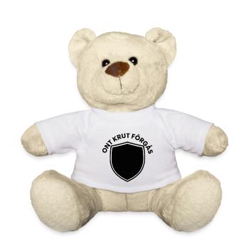 Minimal shield emblem - Teddy Bear - white - Front
