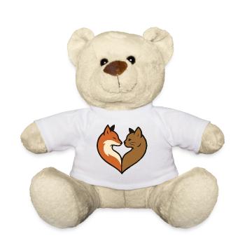Tierherzform - Teddy - Weiß - Vorne