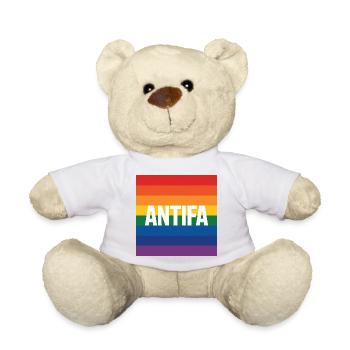 Antifa - Antifascist Merch - Teddy Bear - white - Front