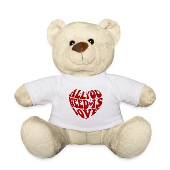 Tout ce dont vous avez besoin, c’est d’amour - Nounours - blanc - Devant