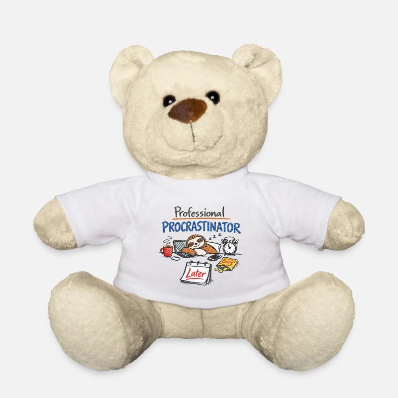 Professional Procrastinator – Faultier Büro Spruch - Teddy - Weiß