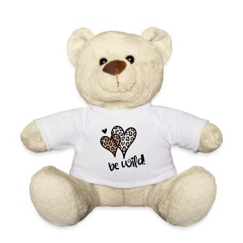 Soyez des cœurs de léopard sauvages - Nounours - blanc - Devant