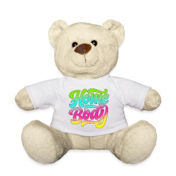 Homebody / Stubenhocker / Daheim / Zuhause / Home - Teddy - Weiß - Vorne