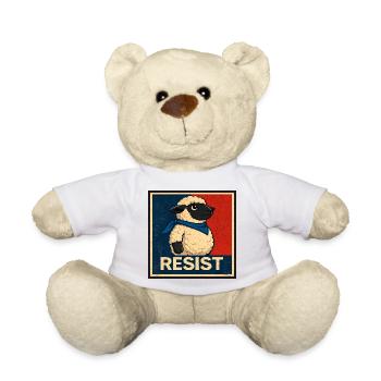 Widerstandslamm Poster - Teddy - Weiß - Vorne