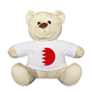 Bahrain-Rundflagge - Teddy - Weiß - Vorne