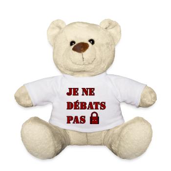 JE NE DÉBATS PAS. - Nounours - blanc - Devant