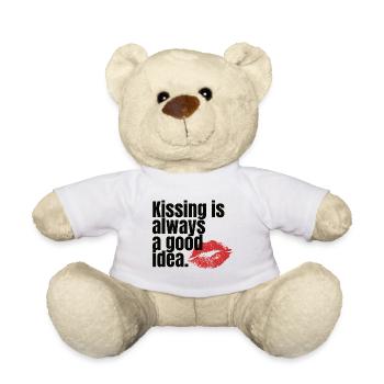 Kissing Is Always a Good Idea - Teddy Bear - white - Front