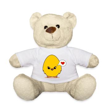 Declaration of Love Valentine's Day Chick - Teddy Bear - white - Front