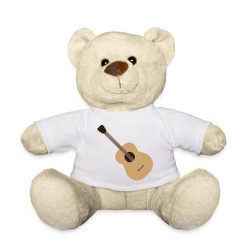 Acoustic Guitar Silhouette - Teddy Bear - white - Front