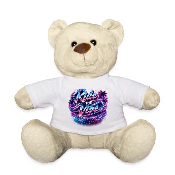 Ride the Vibe Neon 80s Palm - Teddy Bear - white - Front