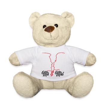 Mr. and Mrs - Just Married - Teddy Bear - white - Front