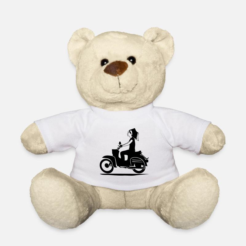 DELNJOSERBOWKA - MOPED - Teddy Bear - white