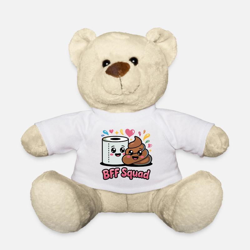 BFF Squad Toilet Paper Poop - Teddy Bear - white