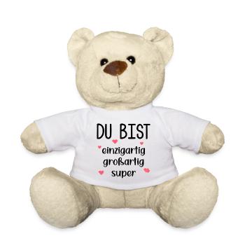 Wertschätzung Partnerschaft Dankbarkeit - Teddy - Weiß - Vorne