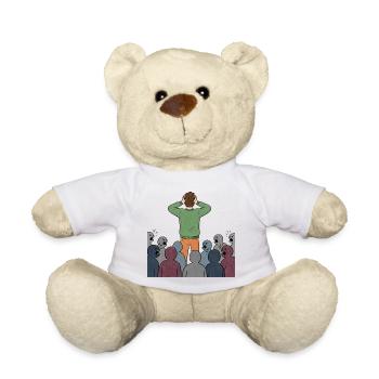 Individual in front of the crowd: social pressure - Teddy Bear - white - Front