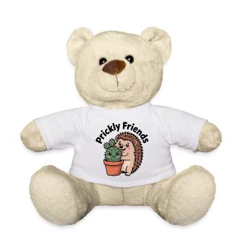 Cactus-friendly hedgehog - Teddy Bear - white - Front
