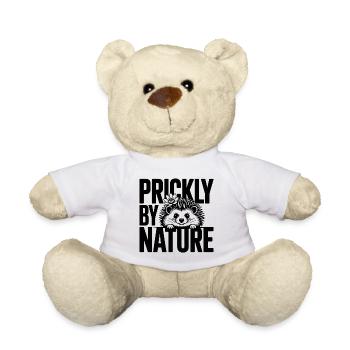 Prickly of Nature Hedgehog Motif - Teddy Bear - white - Front