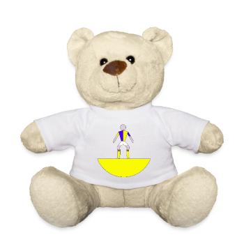 Subbuteo Abstract Figure on Yellow Base - Teddy Bear - white - Front