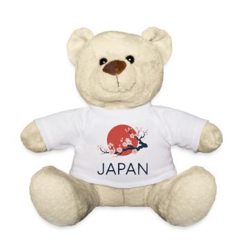 Japan Cherry Blossom Minimal - Teddy Bear - white - Front