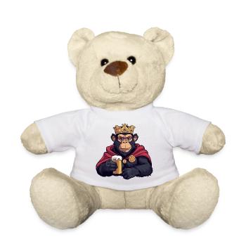 Monkey Beer King - Teddy Bear - white - Front