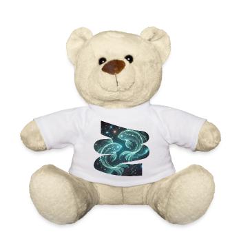 Fisch-T-Shirt, Sternenzeichen Konstellation - Teddy - Weiß - Vorne