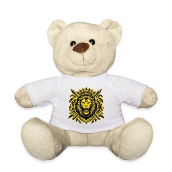 Totem du Lion – Animal sacré de la force et du soverei - Nounours - blanc - Devant
